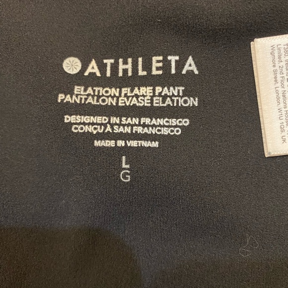 Athleta Elation Flare Pant Black Women Size L - Picture 10 of 12